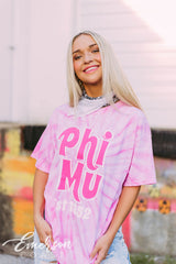 Phi Mu Pink Tie Dye Tshirt