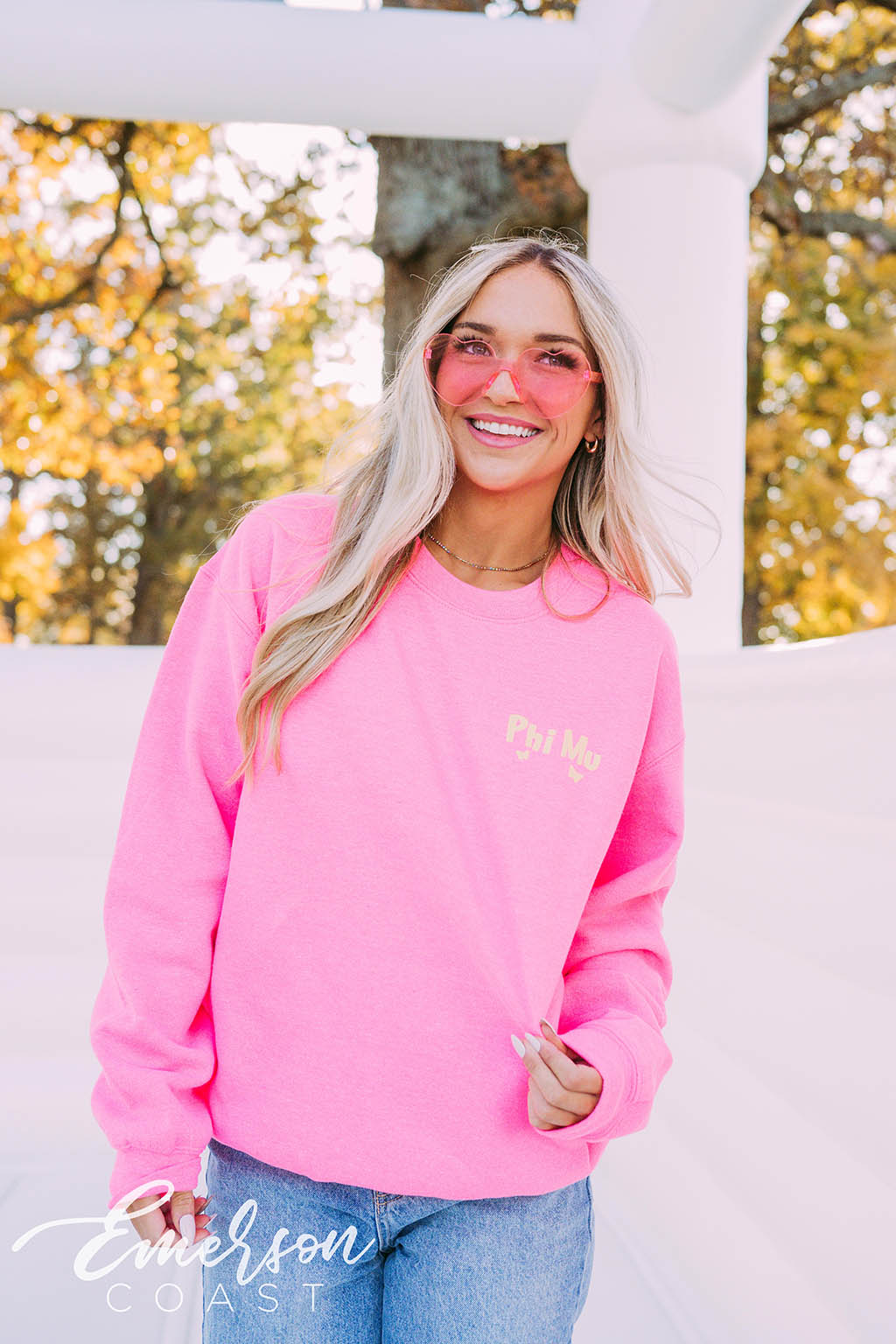 Phi Mu PR LIOB Smiley Face Crewneck