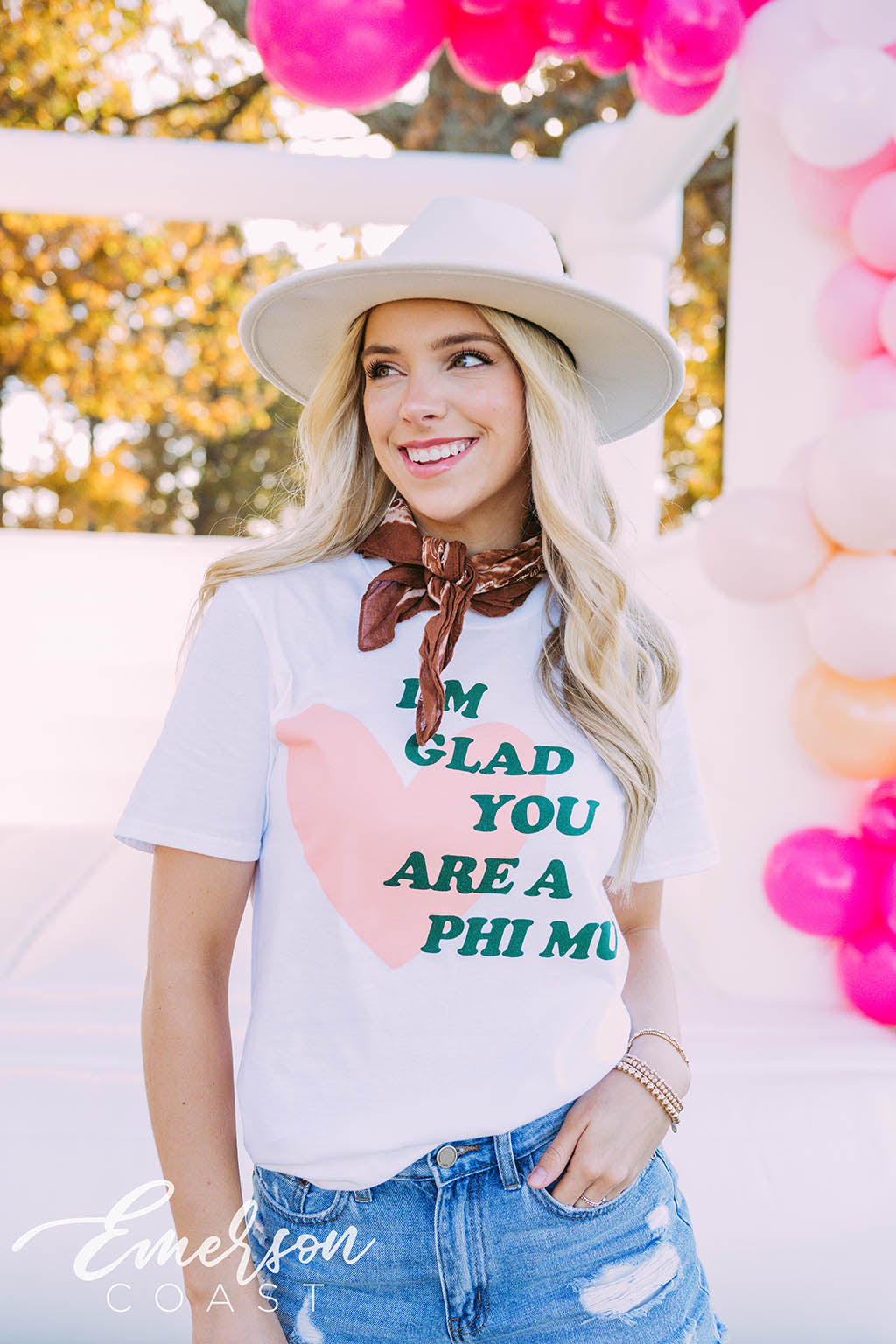 Phi Mu PR I'm Glad You Are A Phi Mu Heart Tee