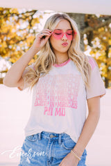 Phi Mu PR Believe In Miracles Colorblock Tee
