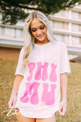 Phi Mu PR Floral Henley Tee