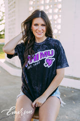 Phi Mu PR Purple Heart Mineral Wash Tee