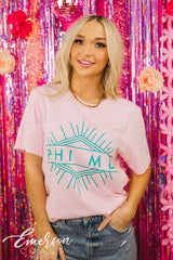 Phi Mu PR Simple Pink Tee