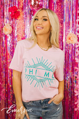 Phi Mu PR Simple Pink Tee