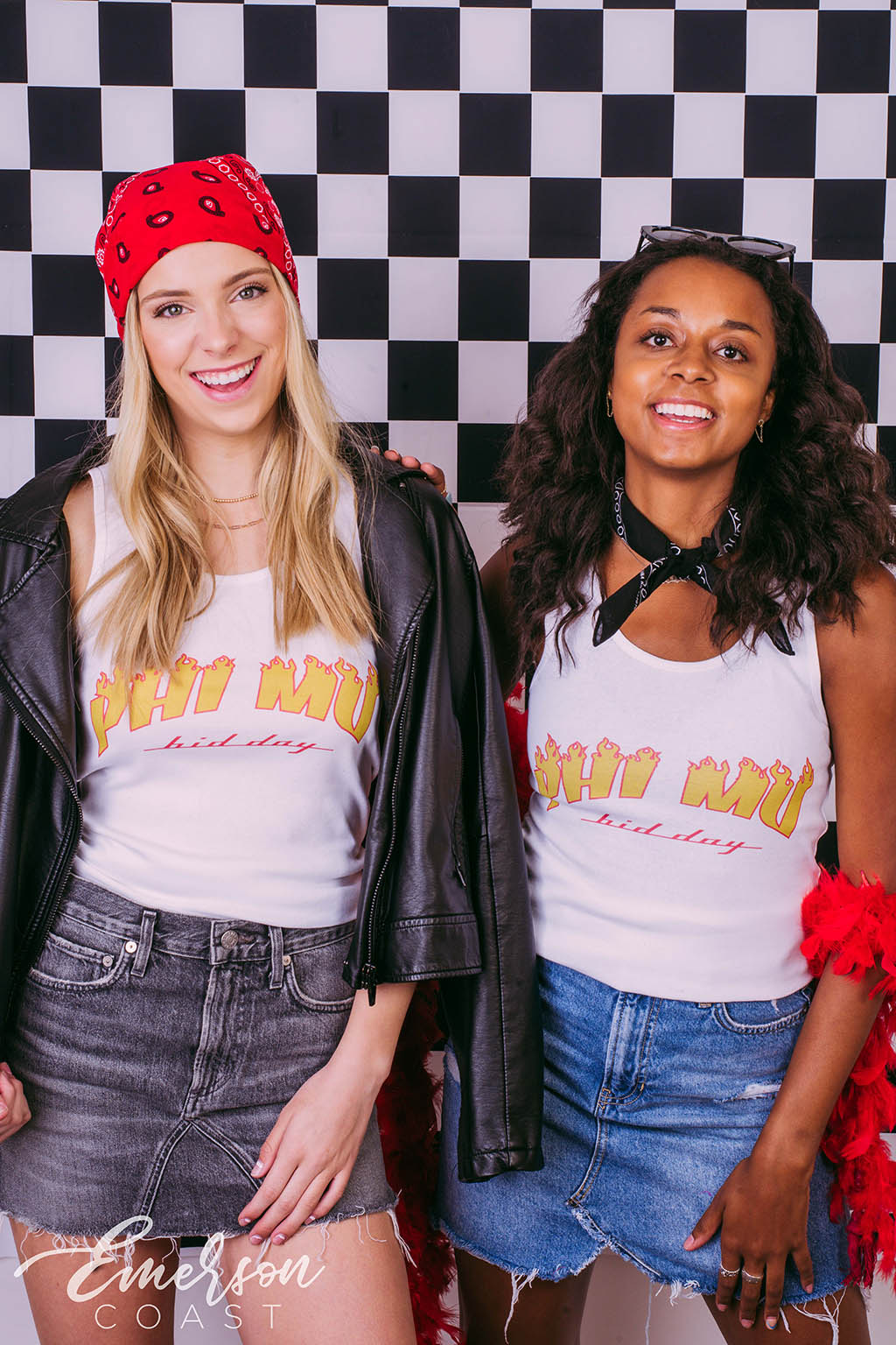 Phi Mu Flames and Fire Bid Day Ribbed Tank