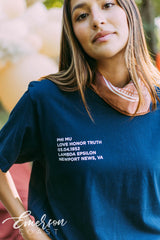 Phi Mu Simple Navy Tee