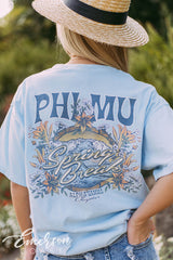 Phi Mu Floral Spring Break Tee