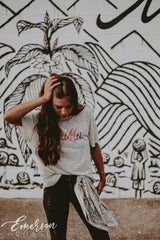 Phi Mu Striped Loose Tshirt