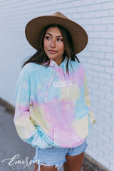 Phi Mu Spring Tie Dye Corded Hoodie