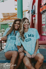 Phi Mu Blue Tie Dye Tee