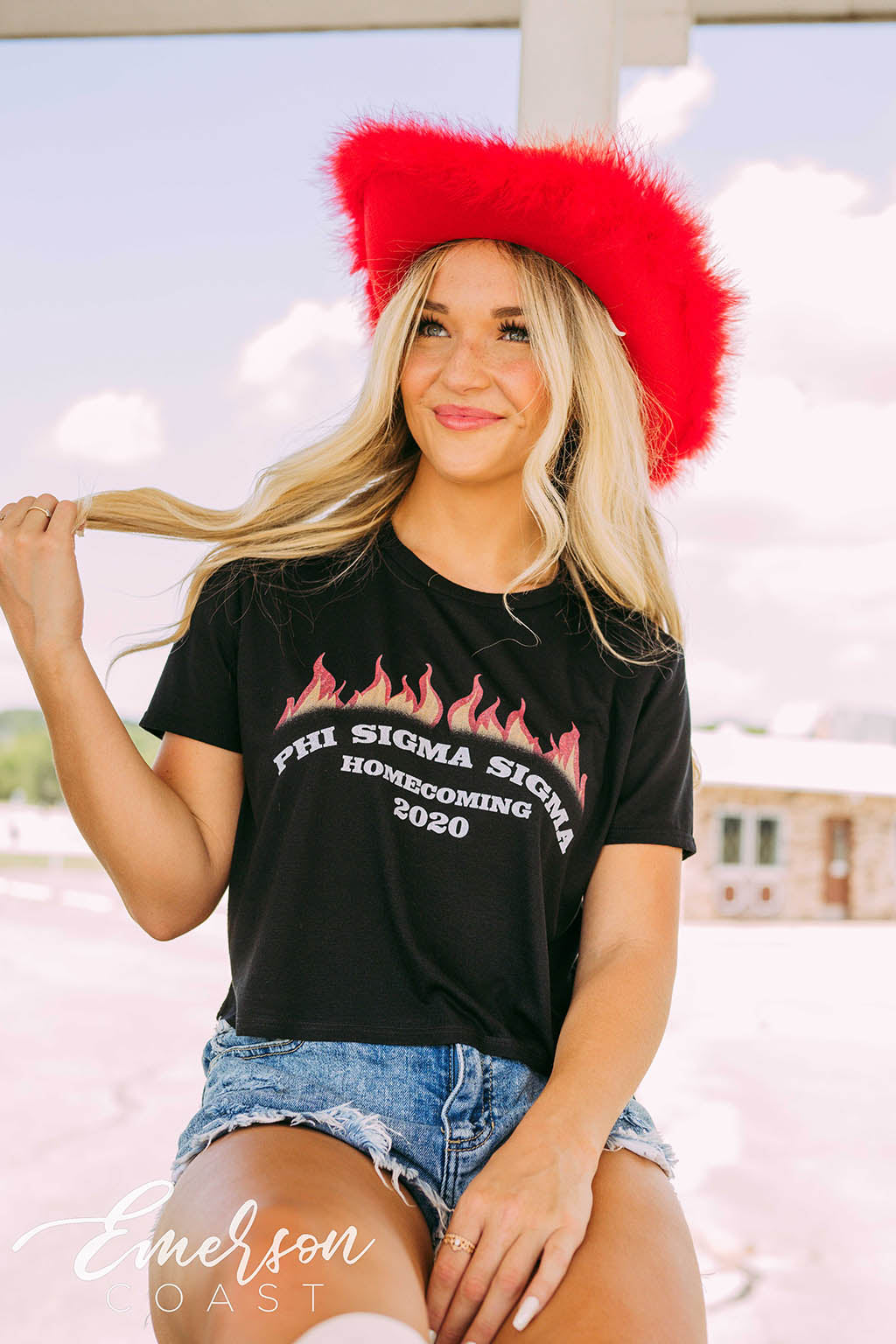 Phi Sigma Sigma Homecoming Flames Tee