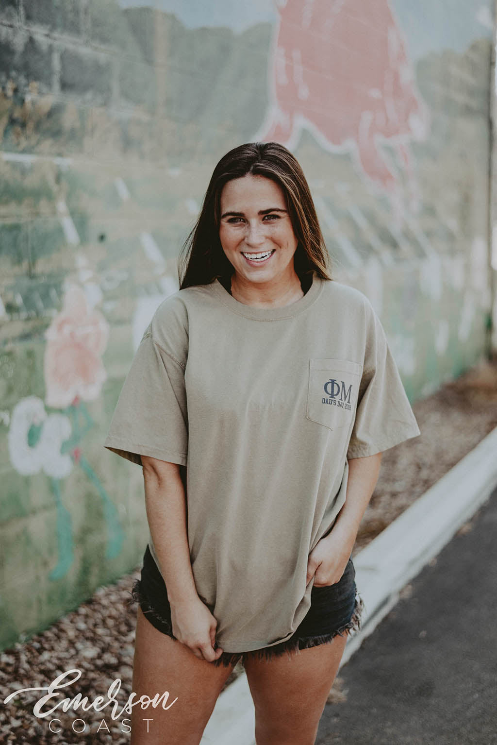 Phi Mu Football Helmet Dad's Day Tee