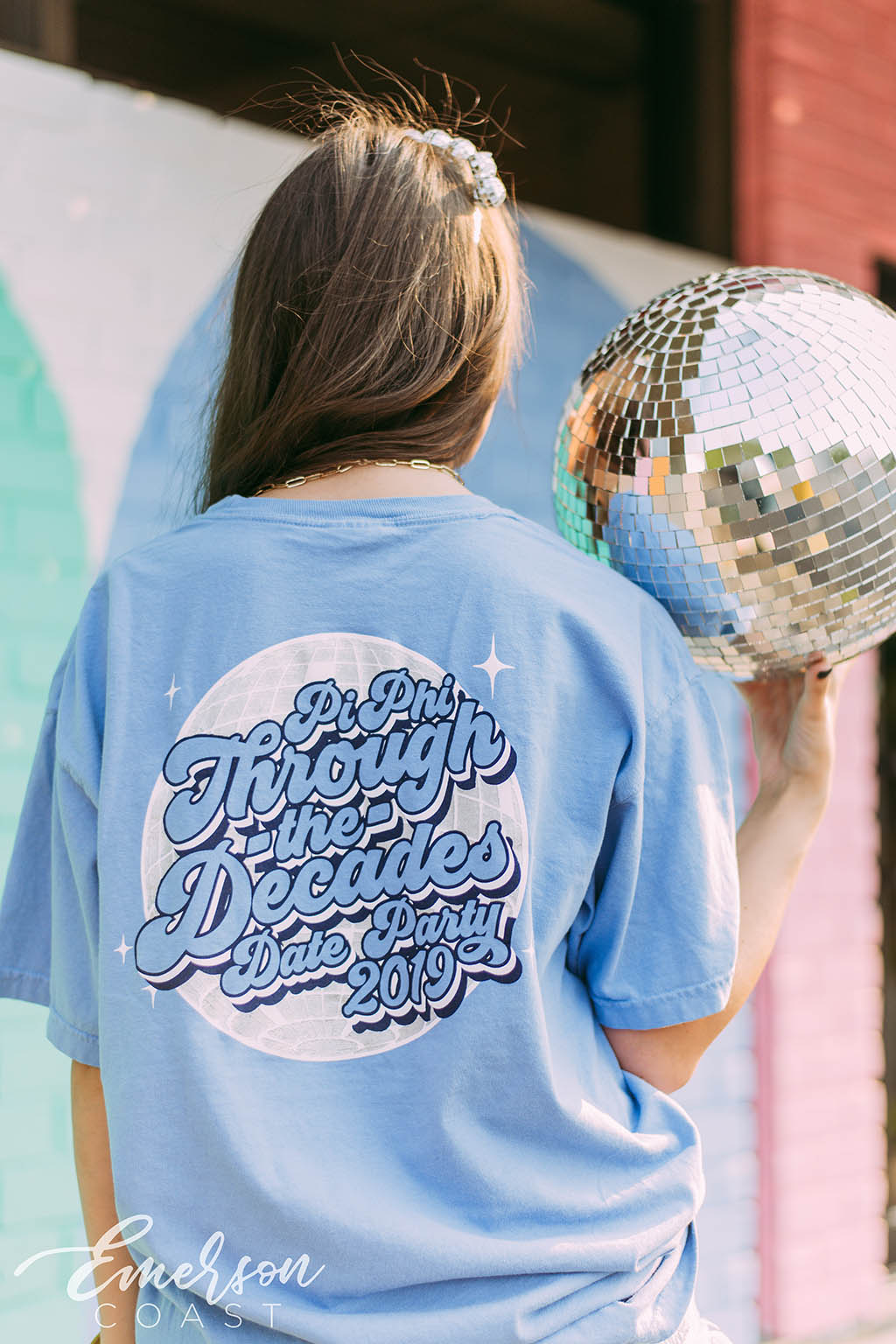 Pi Phi Through The Decades Date Party Pocket Tee
