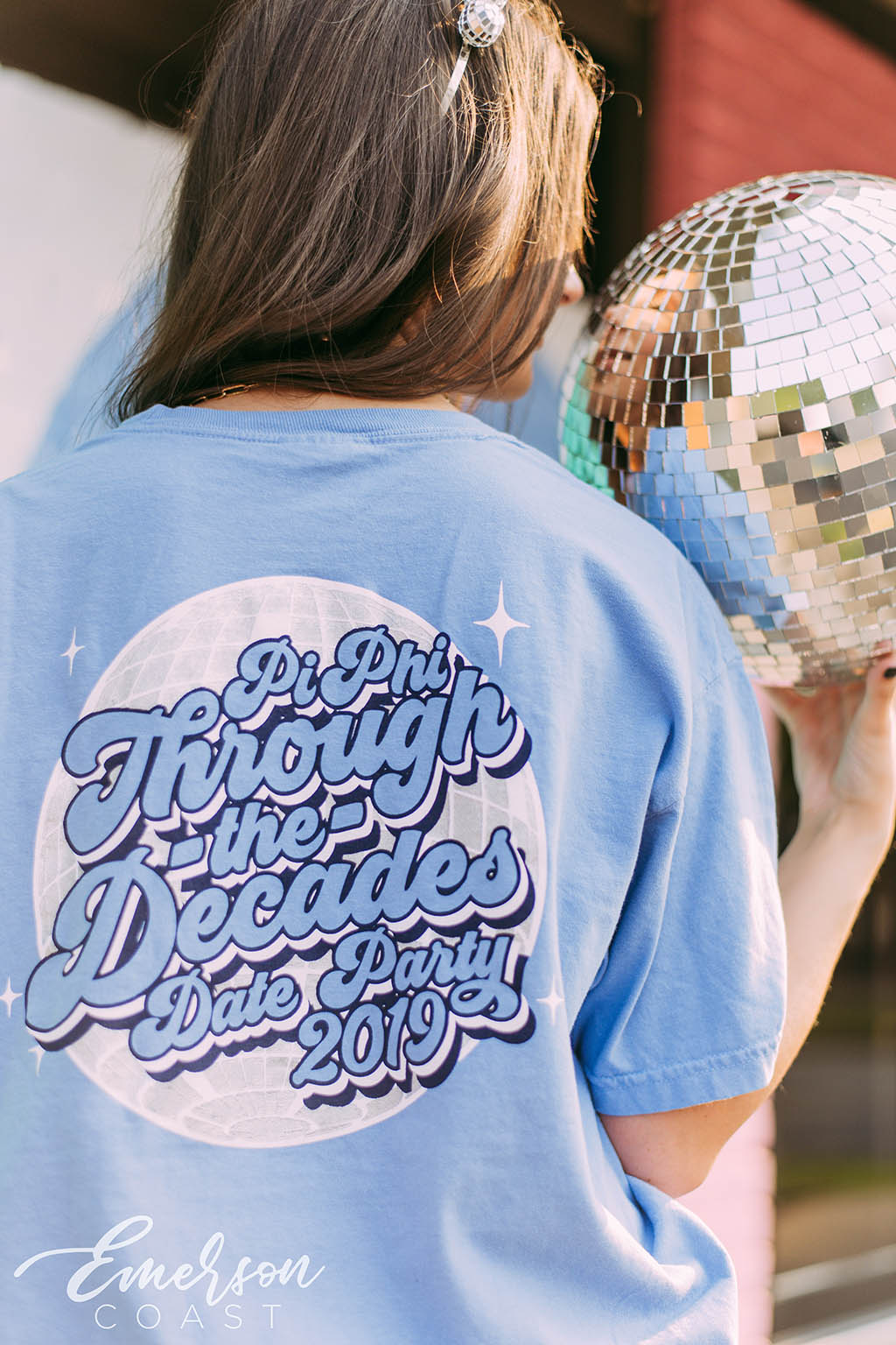Pi Phi Through The Decades Date Party Pocket Tee