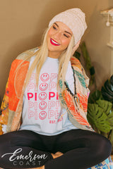 Pi Beta Phi Smiley Long Sleeve Tee