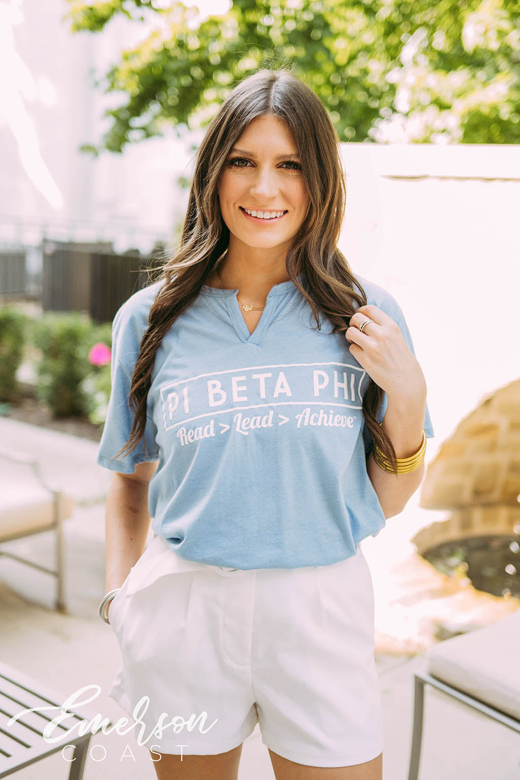 Pi Beta Phi Philanthropy Blue Notch Tee