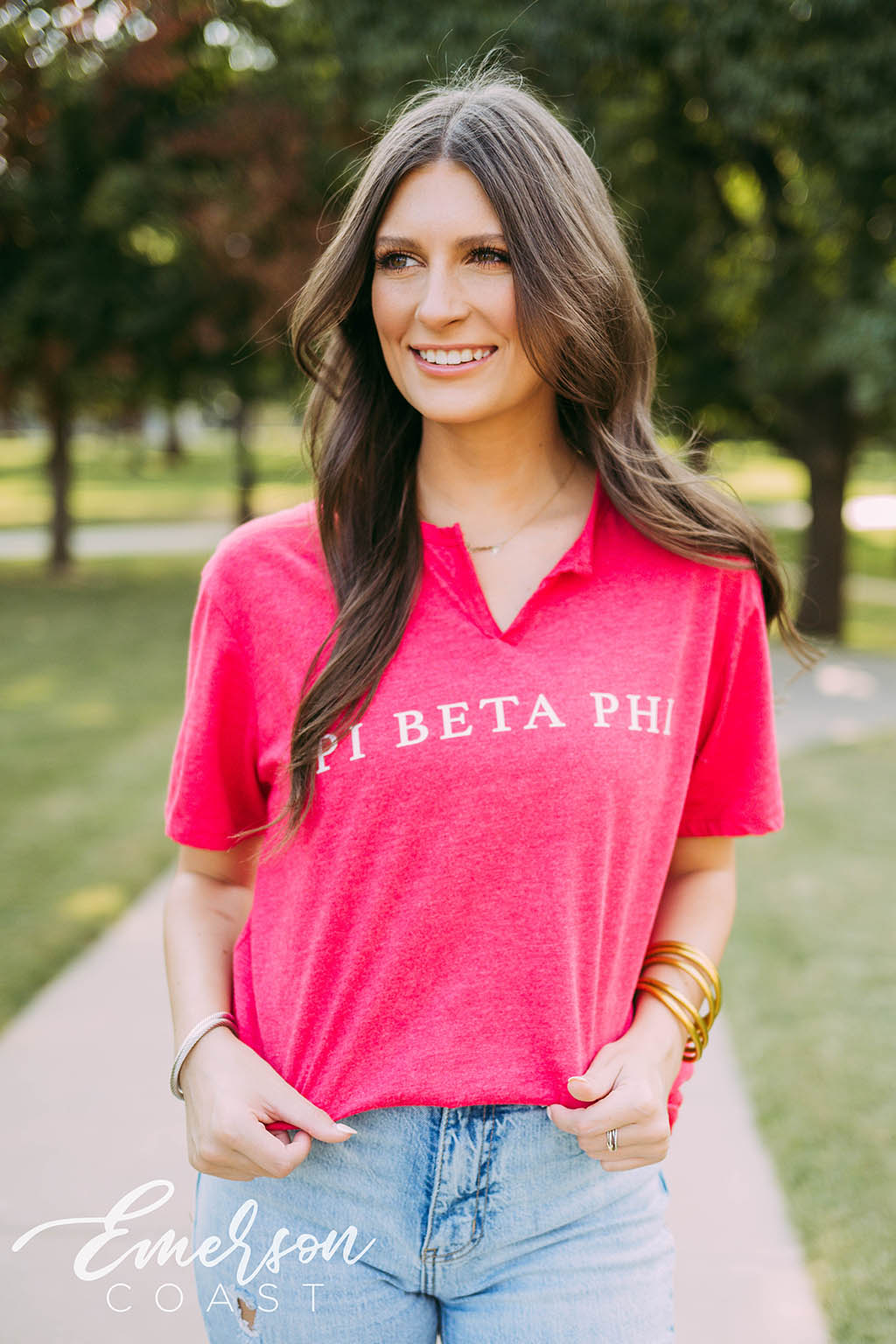 Pi Beta Phi PR Red Notch Tee