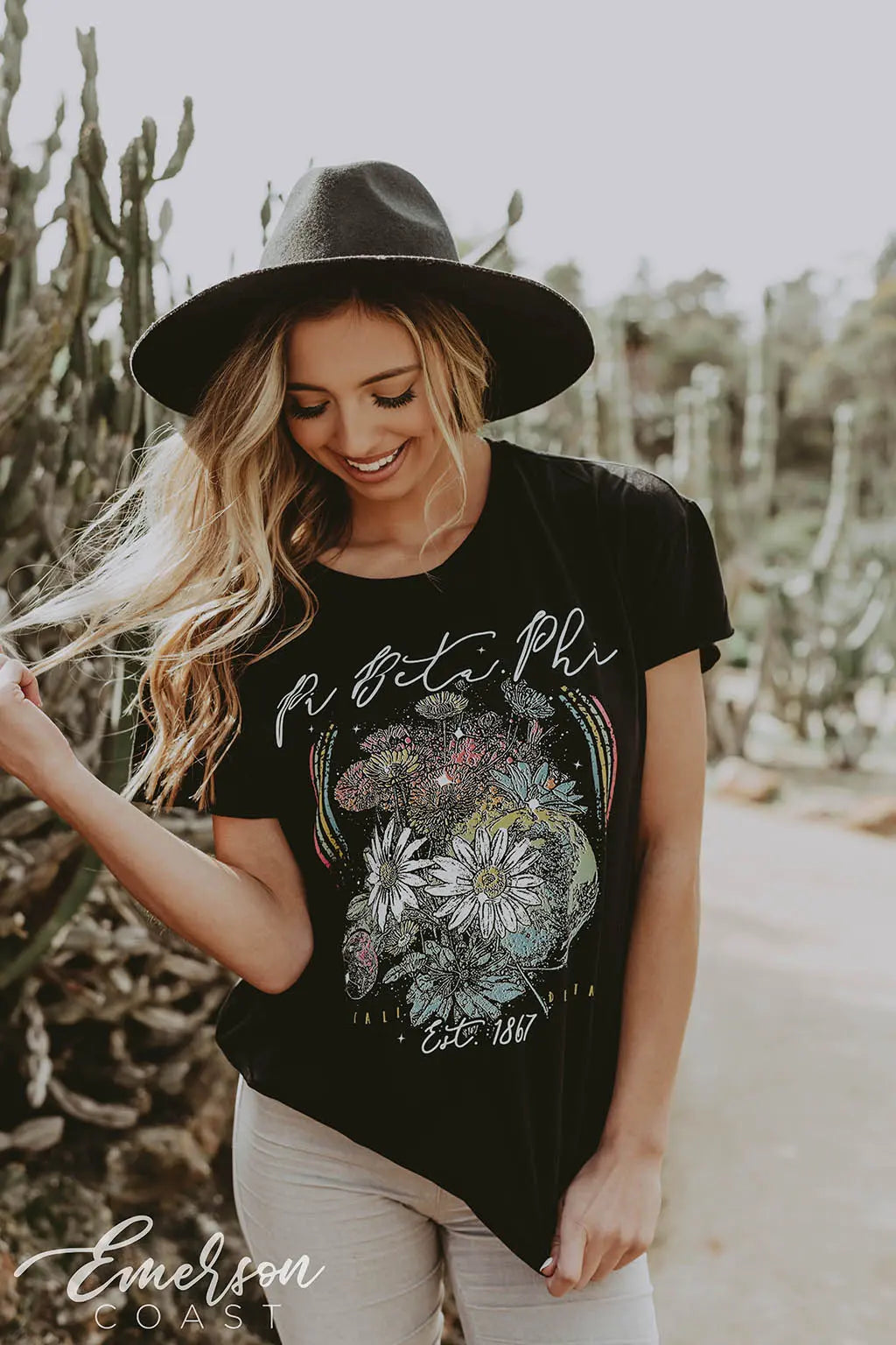 Pi Beta Phi Retro Galaxy Rocker Tee