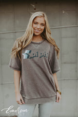 Pi Phi Short Sleeve Star Sweatshirt