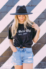 Pi Beta Phi Gothic PR Mineral Wash Tee