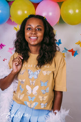Pi Beta Phi Yellow Butterfly Tee