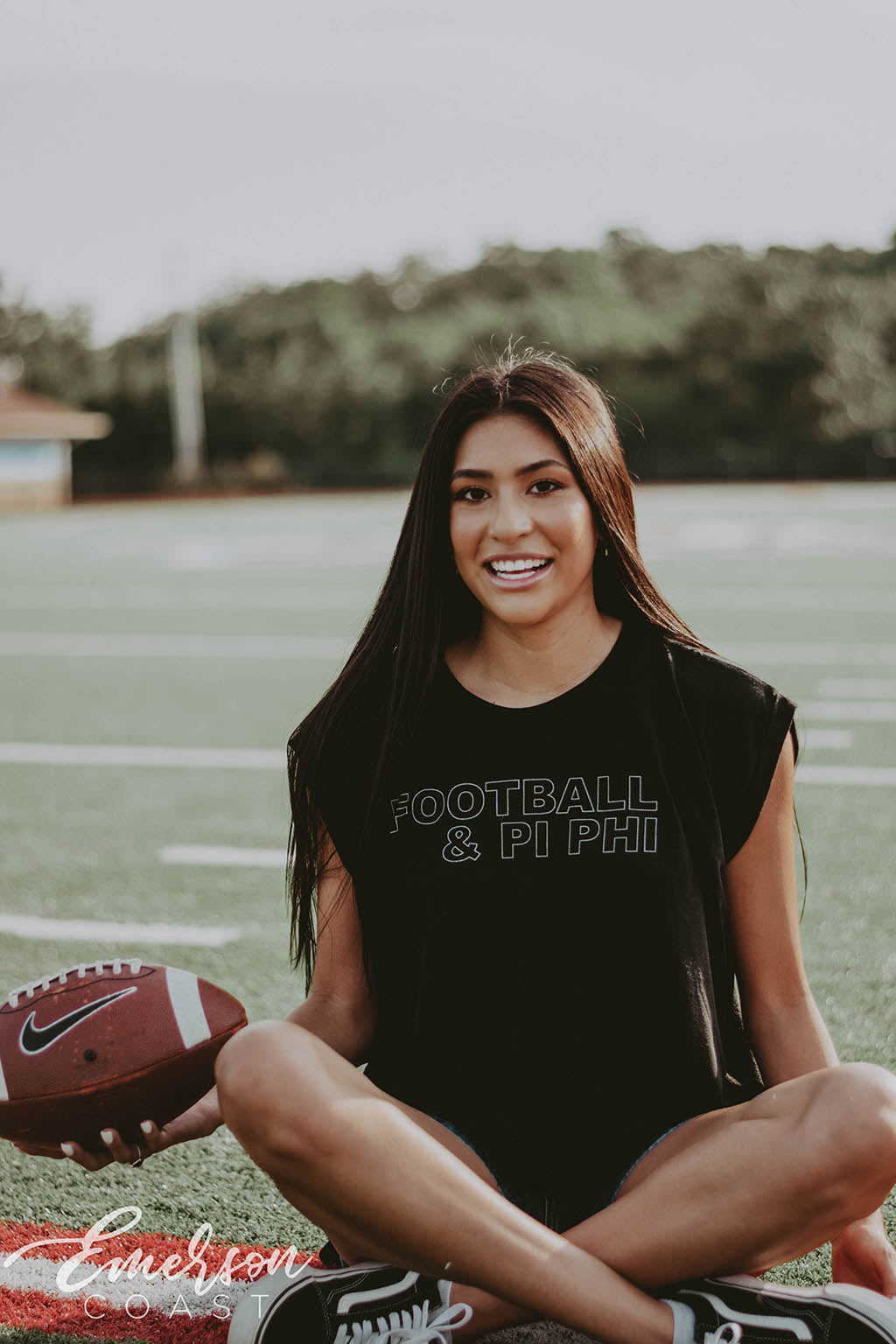 Pi Phi & Football Simple Tee