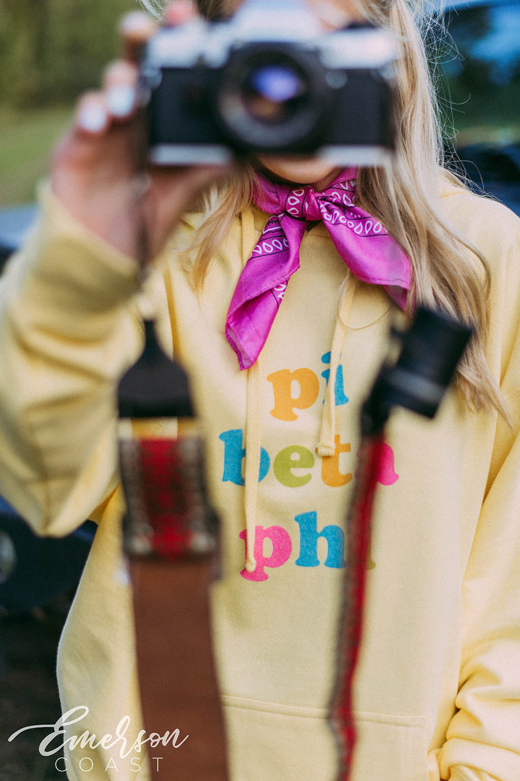 Pi Phi Colorful Yellow Hoodie