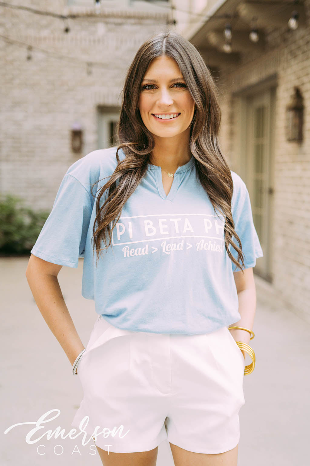 Pi Beta Phi Philanthropy Blue Notch Tee