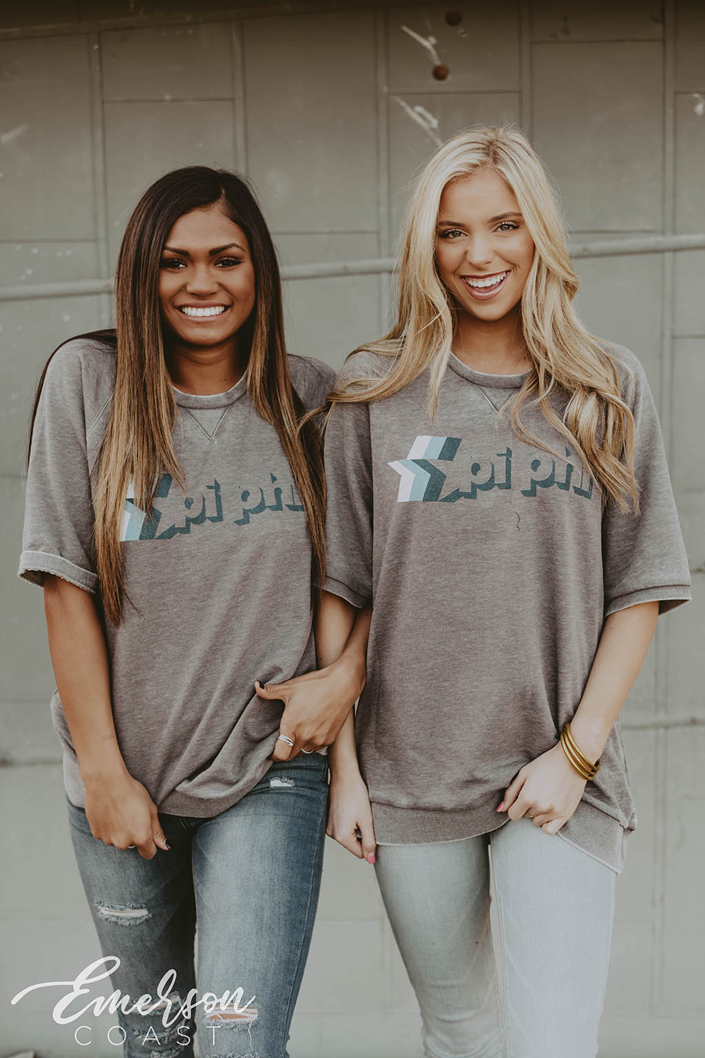Pi Phi Short Sleeve Star Sweatshirt