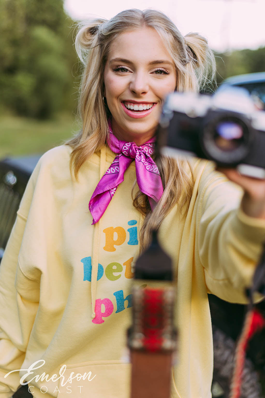 Pi Phi Colorful Yellow Hoodie