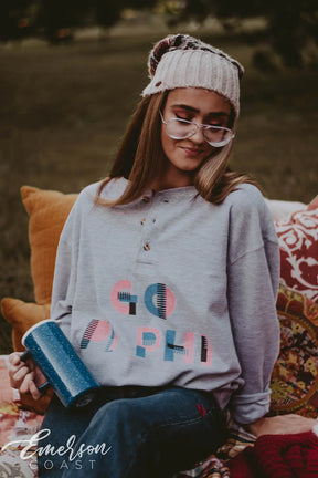 Pi Beta Phi Long Sleeve Thermal Henley