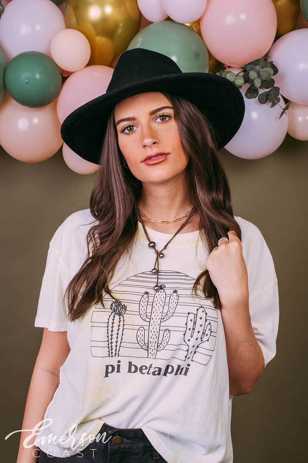 Pi Phi Yellow Tie Dye Crop Recruitment Tee