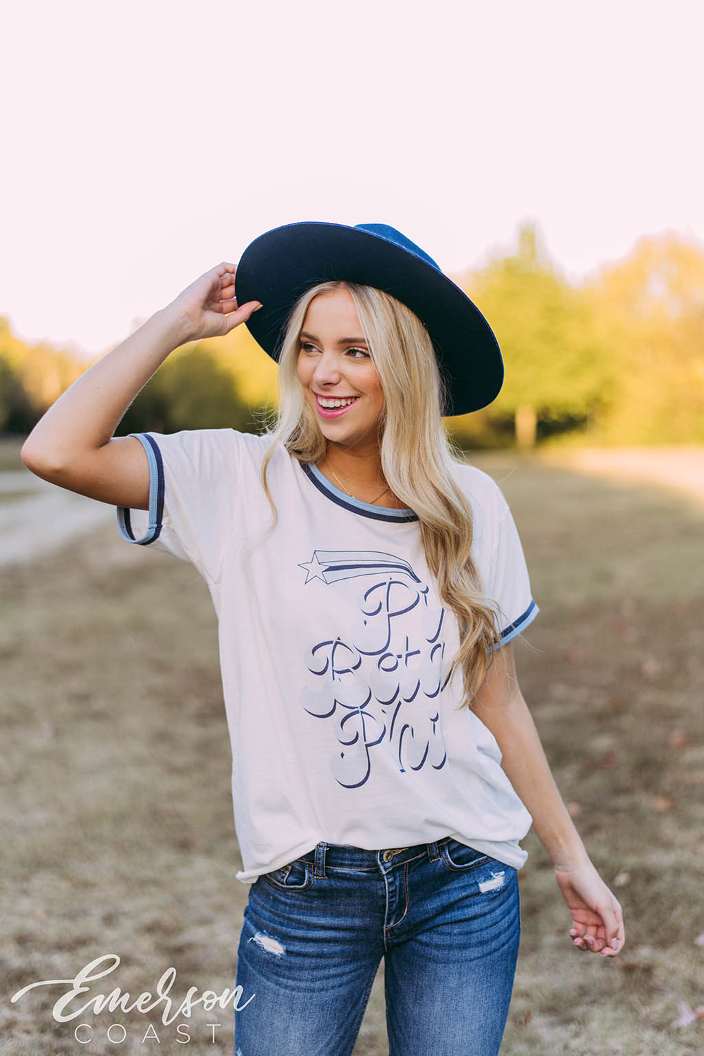 Pi Beta Phi Shooting Star Ringer Tee