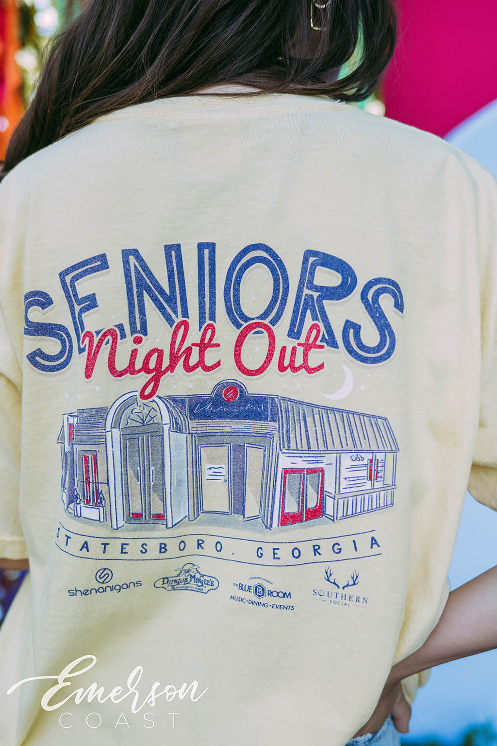 Georgia Seniors Night Out Yellow Tee
