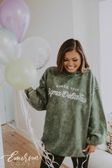 Sigma Delta Tau Green Corduroy Sweatshirt
