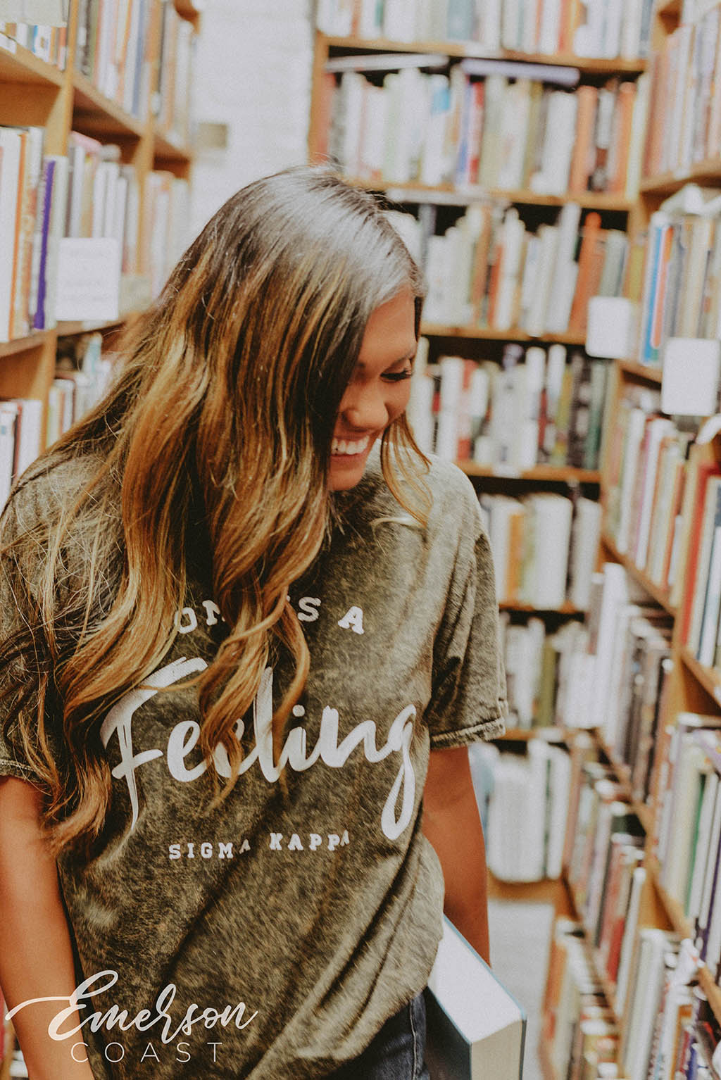 Sigma Kappa Home Is A Feeling Mineral Wash Tee