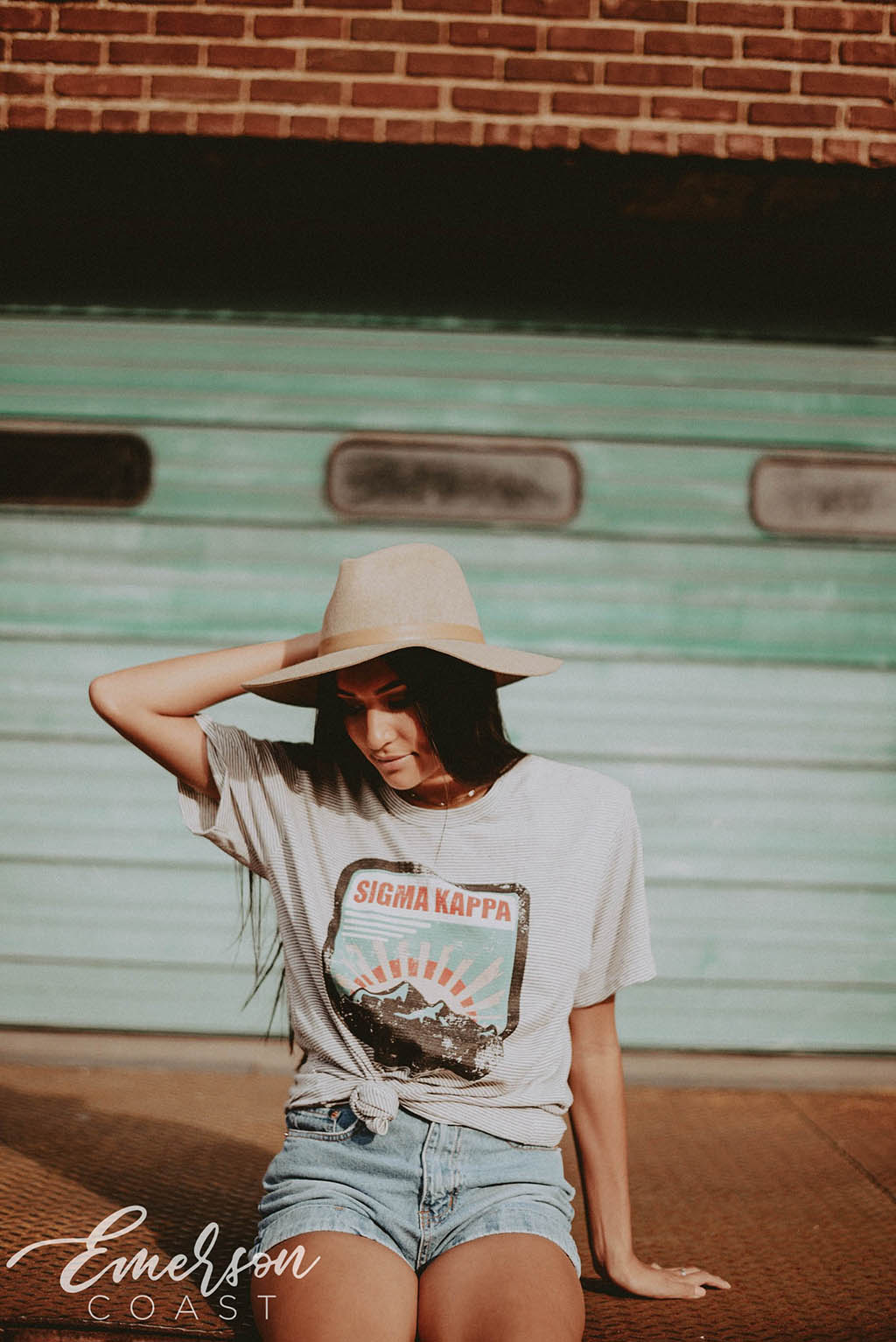 Sigma Kappa Outdoorsy Striped Tee