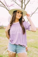 Sigma Kappa End Alz Purple Colorblock Ringer Tee