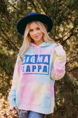 Sigma Kappa Tie Dye Corduroy Hoodie