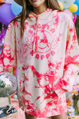 Sigma Kappa Coral Tie Dye Hoodie
