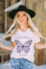 Sigma Kappa PR Purple Butterfly Tee
