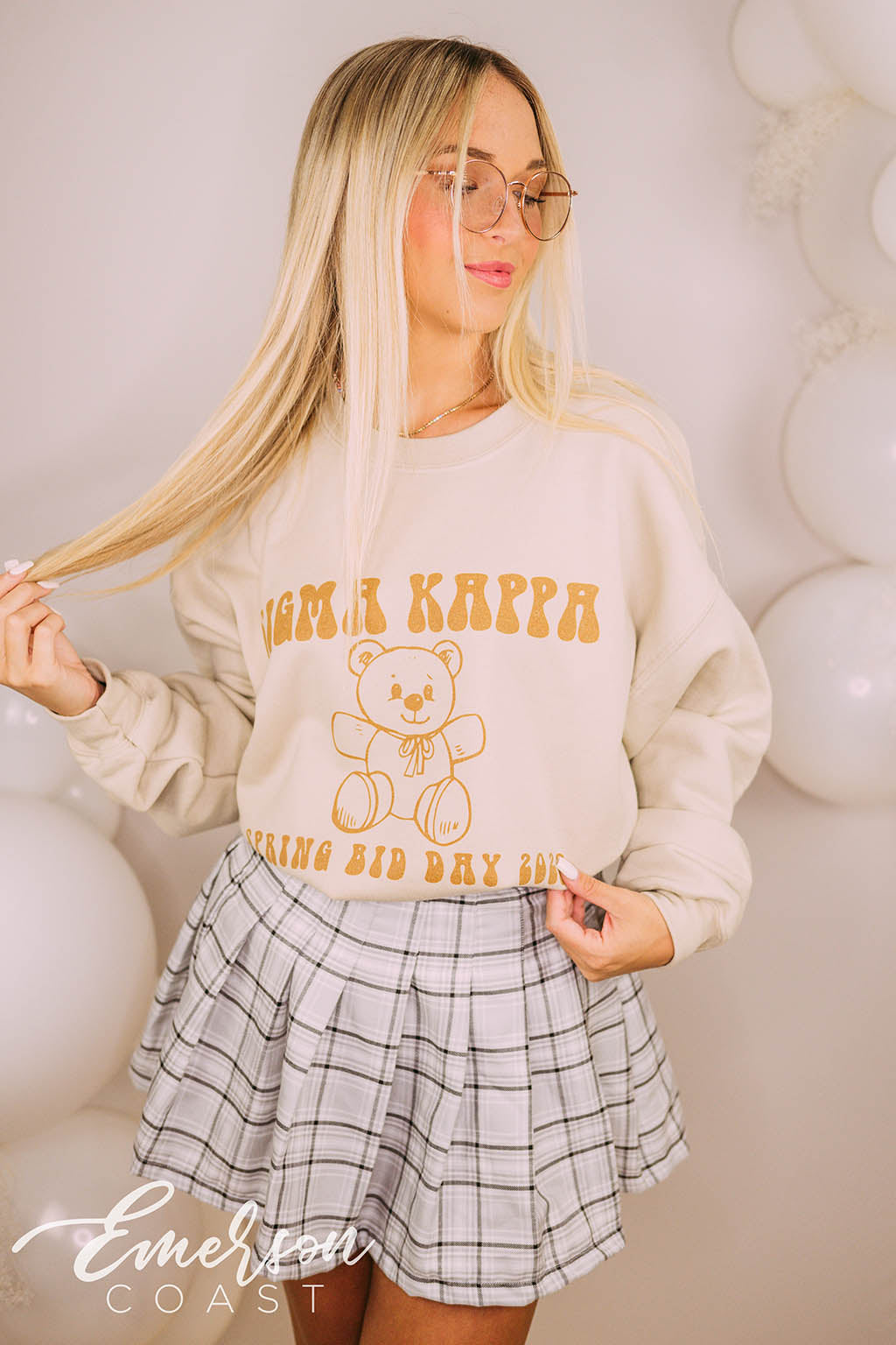 Sigma Kappa Spring Bid Day Bear Crewneck