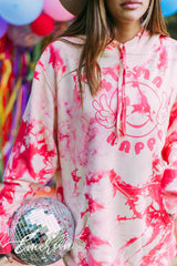 Sigma Kappa Coral Tie Dye Hoodie