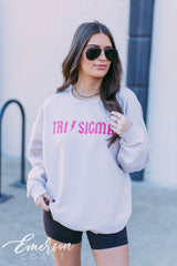 Tri Sigma Hot Pink Lightning Bolt Sweatshirt