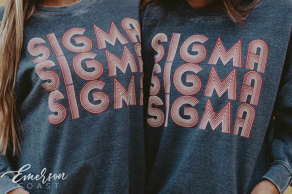 Sigma Sigma Sigma Retro Bomber Sweatshirt