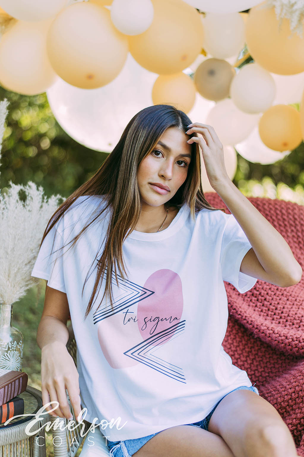 Tri Sigma Pastel Abstract Tee