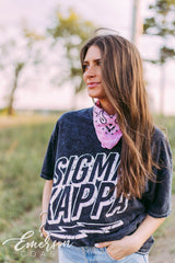 Sigma Kappa Lightning Bolt Mineral Wash Tee