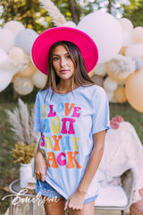 AOII Blue Mineral Wash Raw Neck Tshirt