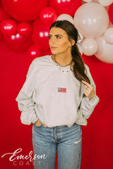 Kappa Alpha Theta Subtle America Embroidered Sweatshirt