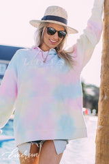 Kappa Alpha Theta PR Tie Dye Corduroy Hoodie